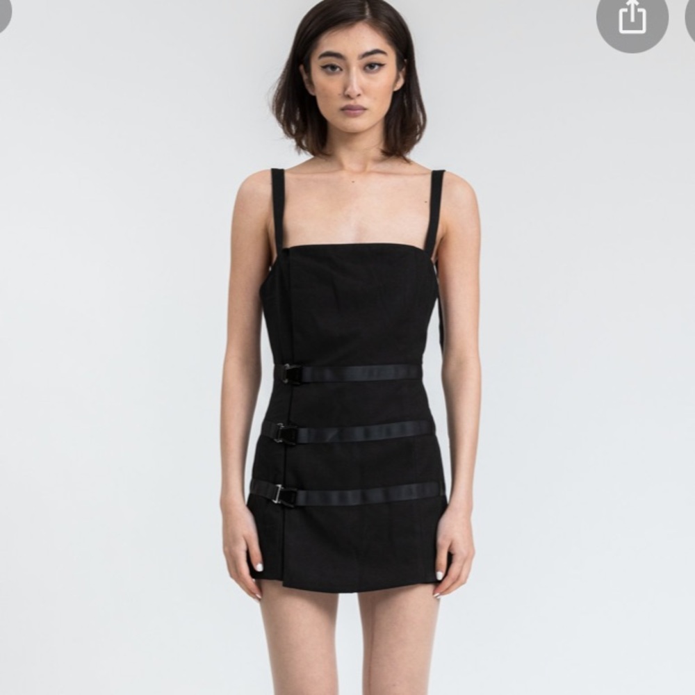 Danielle Guizio Mini buckle wrap dress in xs